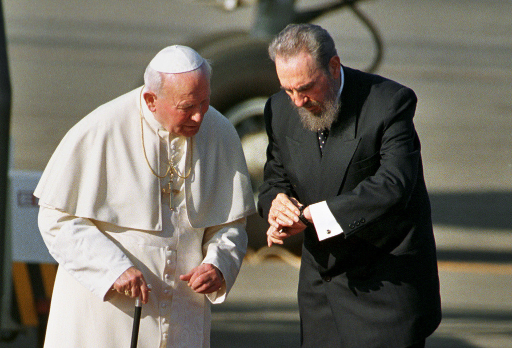 21. Januar 1998: Papst Johannes Paul II. besucht Kuba. (Foto: Keystone/AP/José Goitia)