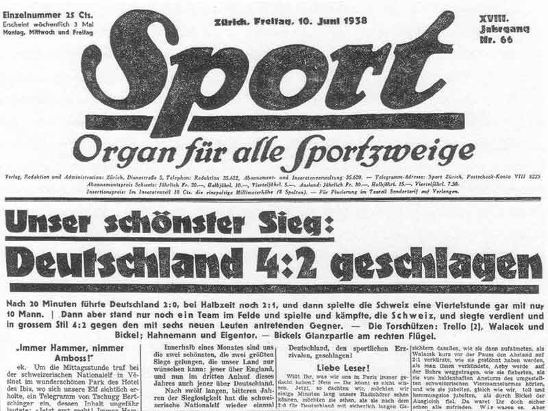 Der „Sport“ vom 10. Juni 1938
