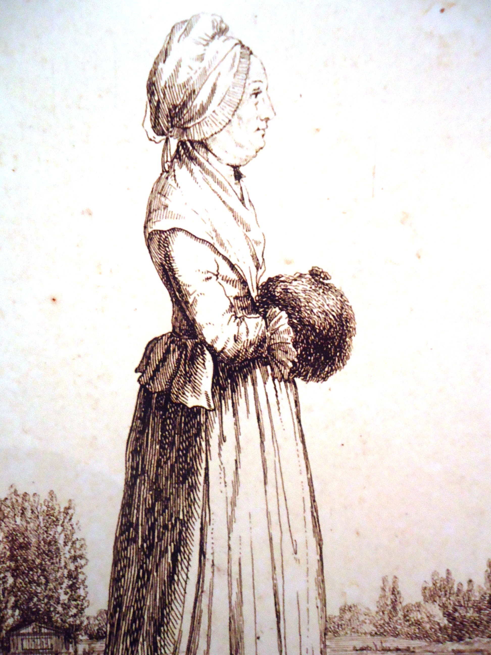 Thérèse Levasseur, "Haushälterin", Ehefrau (Zeichnung von T. Ch. Naudet)