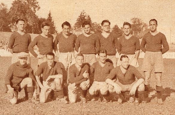 Der FC Servette 1934/35. Leopold Kielholz in der hinteren Reihe, dritter von rechts. 
