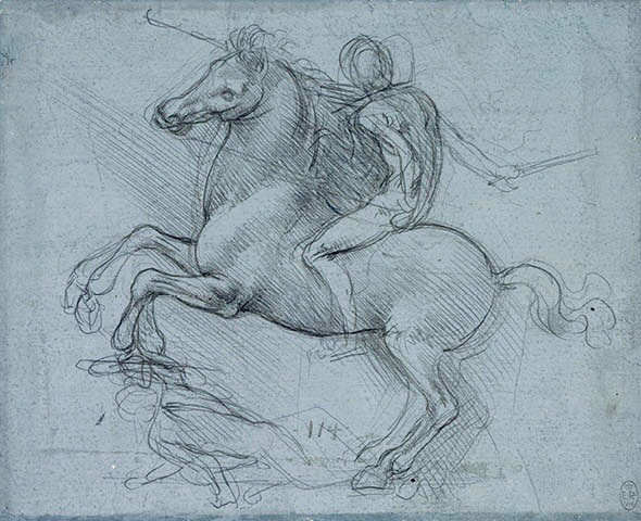 Skizze der Reiterstatue