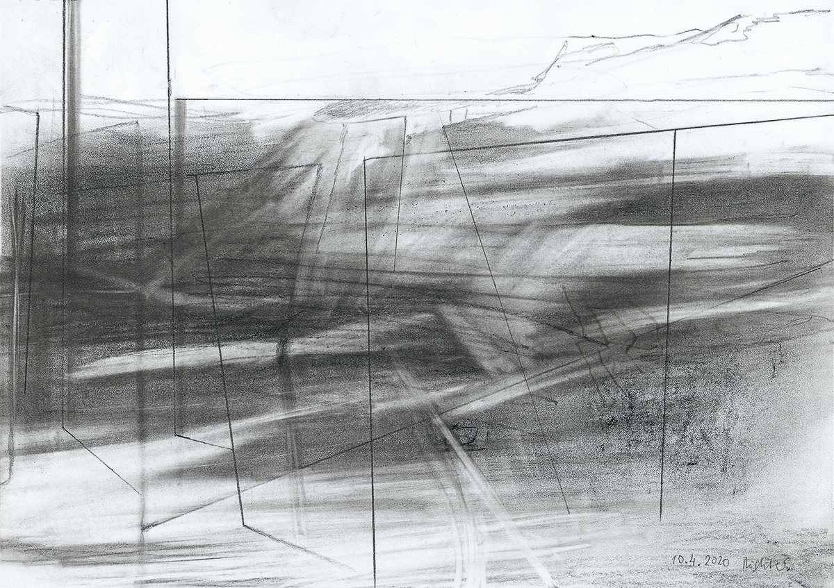 Gerhard Richter 10.4.2020, Bleistift, 210 x 297 mm, © Gerhard Richter 2021