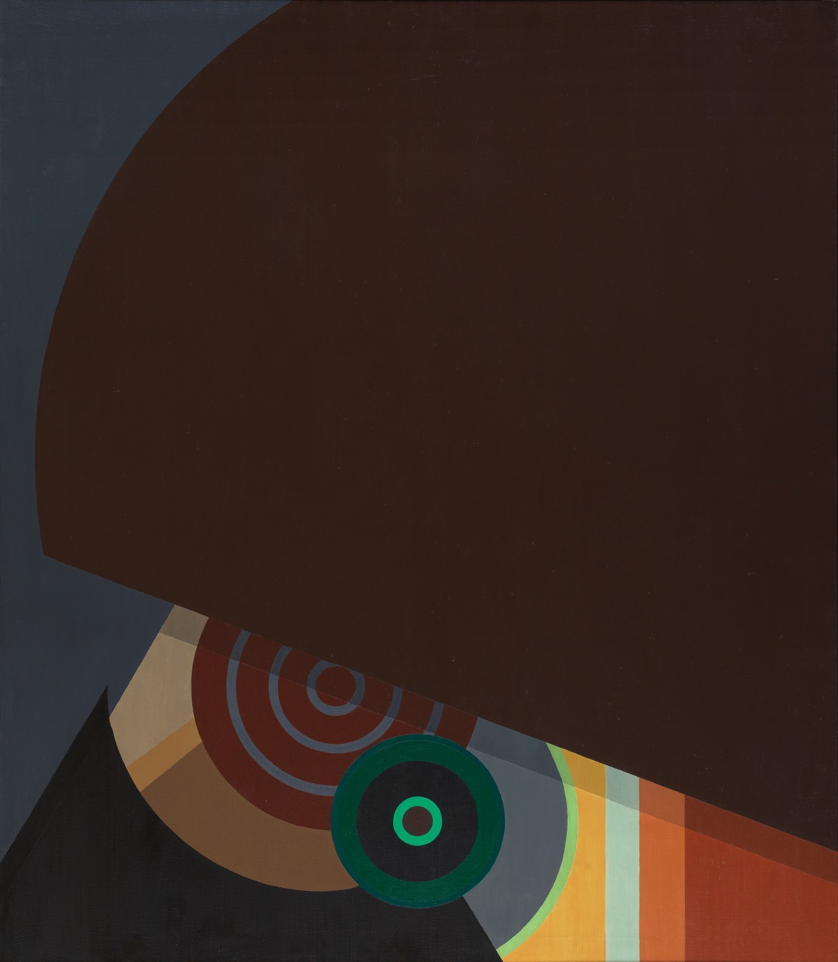 Technique, oui ou non? N°4, 1967, Öl auf Leinwand, 150 x 130 cm, Musée jurassien des Arts, Moutier, © Galerie Mai 36, Zürich