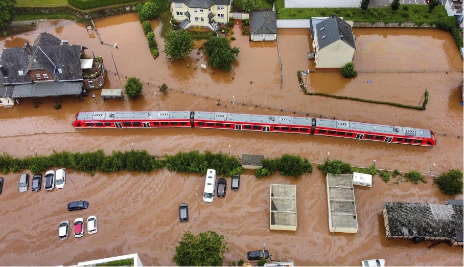 Eisenbahn, Überschwemmung