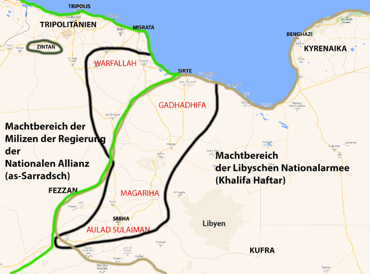 Karte Libyen 