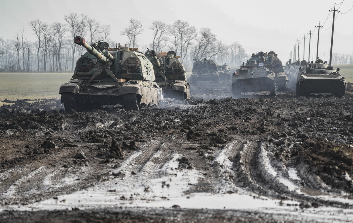 Russische Panzer an der Grenze zur Ukraine