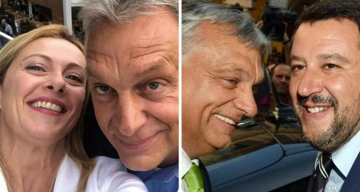 Meloni mit Orban, Orban mit Salvini