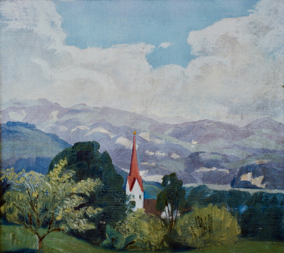 Hedwig Scherrer (1878-1940): Kirche von Montlingen (Foto D. Imboden)
