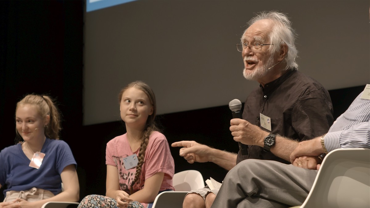 Greta Thunberg und Jacques Dubochet, Lausanne 2019 (Filmstill aus "Citoyen Nobel")