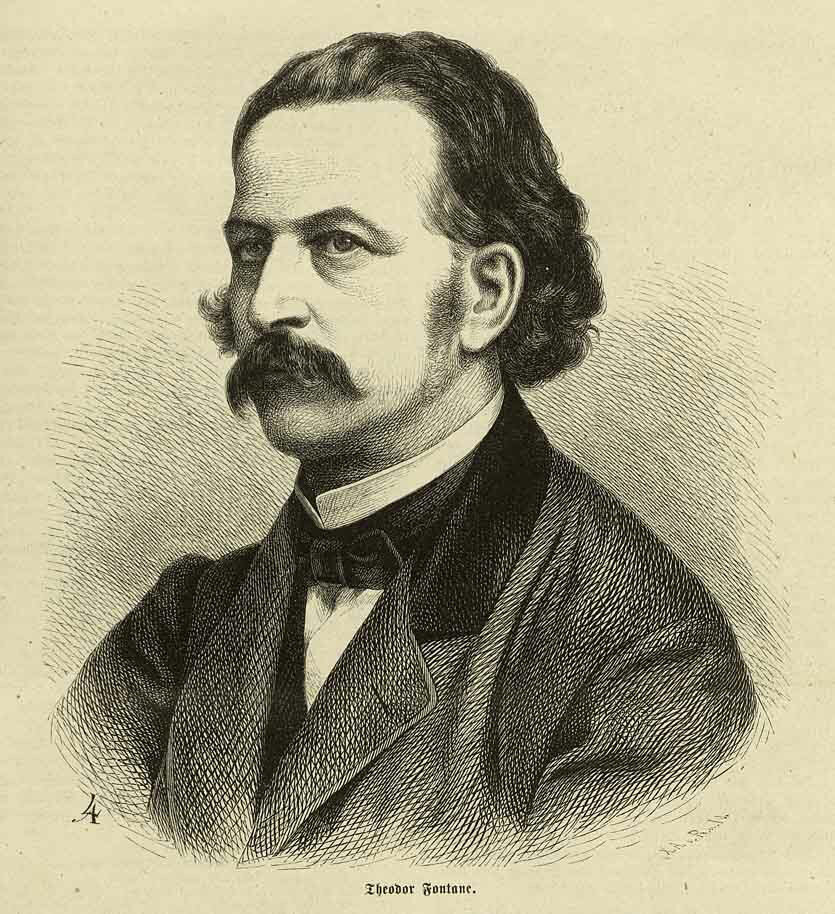 Theodor Fontane um 1860 (Wikimedia, Künstler unbekannt)
