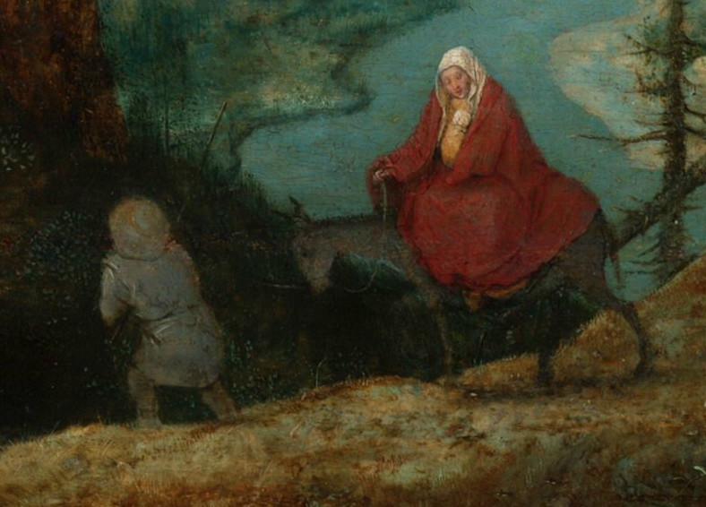 Pieter Bruegel der Ältere (1526/30–1569): Landschaft mit Flucht nach Ägypten, Ausschnitt (Wikimedia)