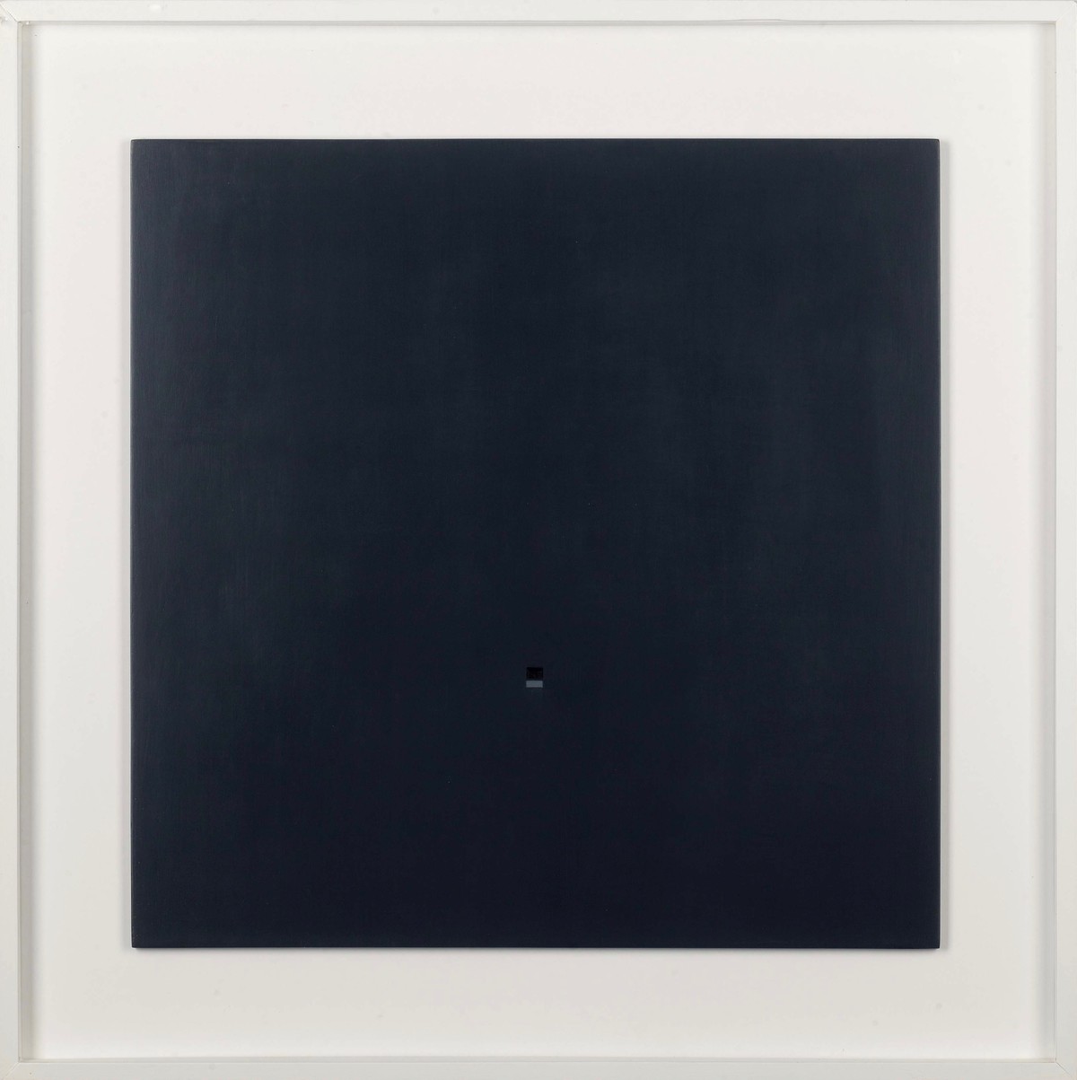 Antonio Calderara: Presenze nel nero, 1969/1970, Ölfarben auf Holz, 54 x 54 cm, Privatsammlung