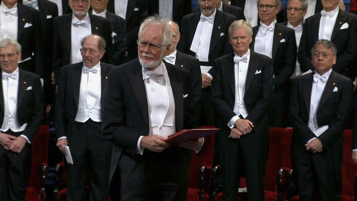 Jacques Dubochet bei der Nobelpreis-Verleihung, Stockholm 2017 (Filmstill aus "Citoyen Nobel")