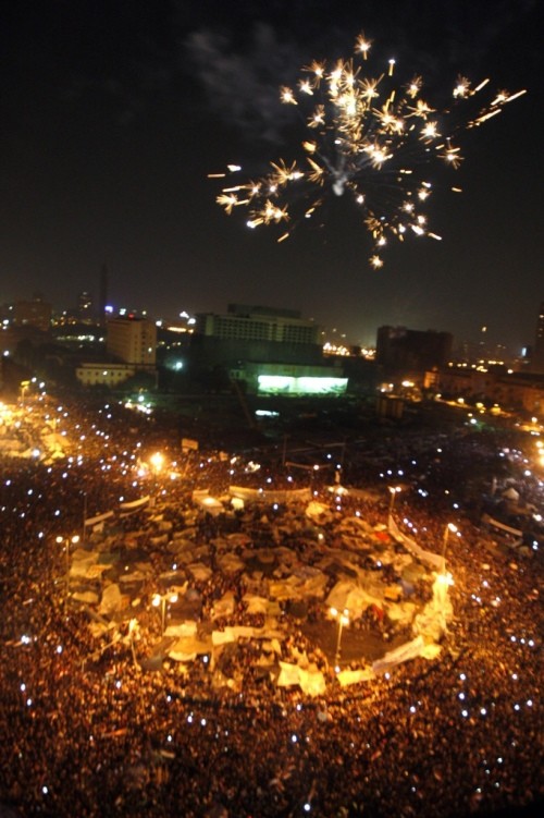 Kairo, Freudentaumel in der Nacht zum Samstag
