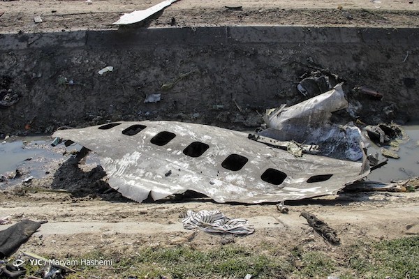 Überreste der Ukrainischen Passagiermaschine in Teheran – Symbol eines Verbrechens seitens der iranischen Revolutionsgarden