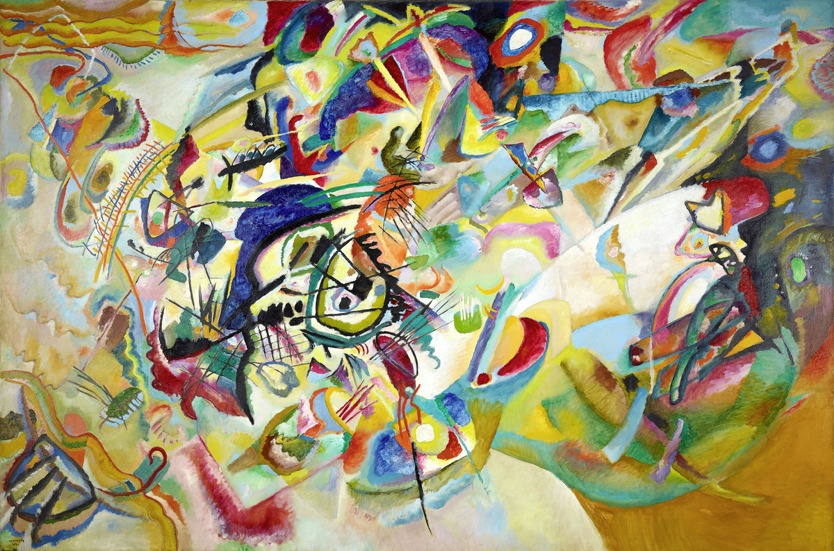 Wassily Kandinsky: Komposition VII, 1913, Öl auf Leinwand, 200 x 300 cm, Staatliche Tretjakow-Galerie Moskau, © Galerie nationale Tretiakov
