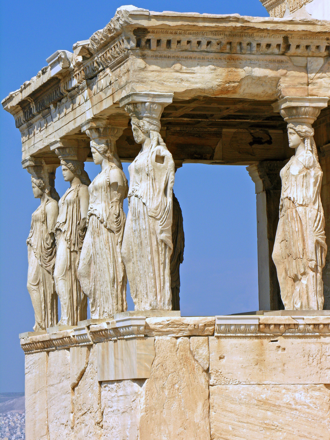 Karyatiden in der Korenhalle des Erechtheions, Akropolis, Athen