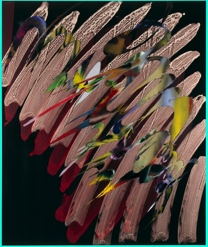 Katharina Grosse (*1961):Ohne Titel, 2011, Acryl auf Leinwand, 180 × 150 cm; Privatsammlung Schweiz; © 2019, ProLitteris, Zurich; Foto: Courtesy Galerie Nächst St. Stephan, Rosemarie Schwarzwälder, Wien
