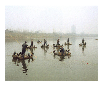 Kormoranfischer auf dem Fluss Quan. Fuyang, Provinz Anhui, 2011, © Andreas Seibert