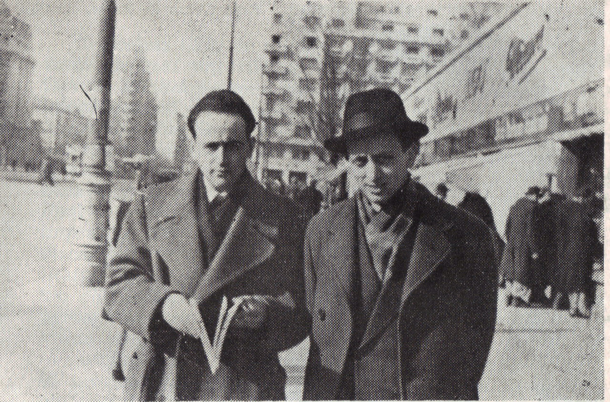 Paul Celan (links) und Petre Solomon 1947 in Bukarest (© Wikimedia)
