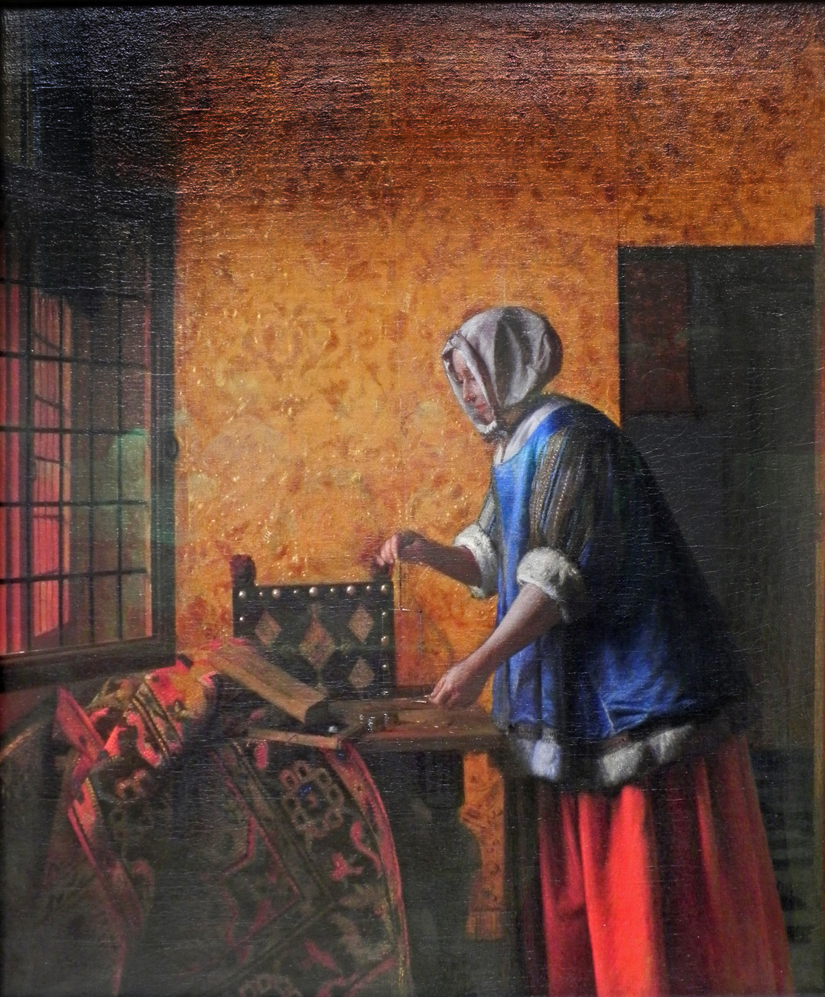 Pieter de Hooch: Die Goldwägerin, um 1664, Öl auf Leinwand, 61 x 53 cm, Gemäldegalerie der Staatlichen Museen zu Berlin (Foto: Wikimedia)