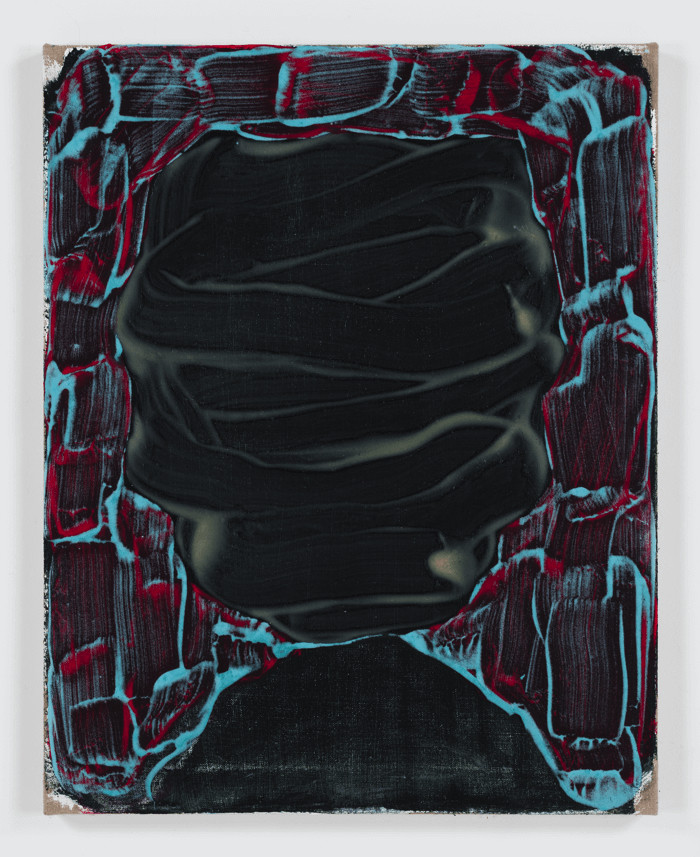 Eines der in Winterthur gezeigten heutigen Echos auf Lichtensteins «Brushstrokes» stammt von Robert Janitz (*1962):Two English Girls, 2016; Öl, Wachs, Mehl auf Leinwand, 63.5 × 50.8 cm; Courtesy the artist and Meyer Riegger, Berlin/Karlsruhe