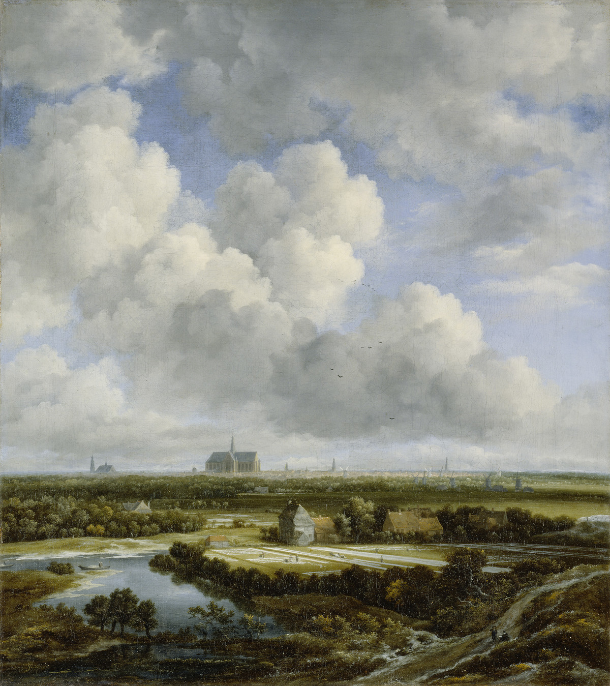 Jacob van Ruisdael (1628/29–1682): Die Bleichen von Haarlem, um 1670/1675, Öl auf Leinwand, 62 x 55 cm, Kunsthaus Zürich, Ruzicka- Stiftung, 1949