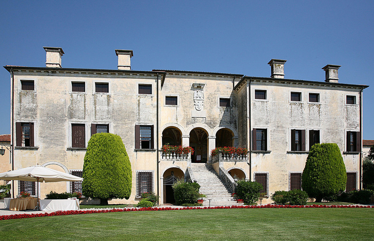 Villa Godi Malinverni in Lugo di Vicenza, erste von Andrea Palladio gebaute Villa, nach 1537 (Foto: Wikipedia/Hans A. Rosbach)