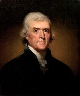 Thomas Jefferson, dritter Präsident der USA. (Bild: Rembrandt Peale)
