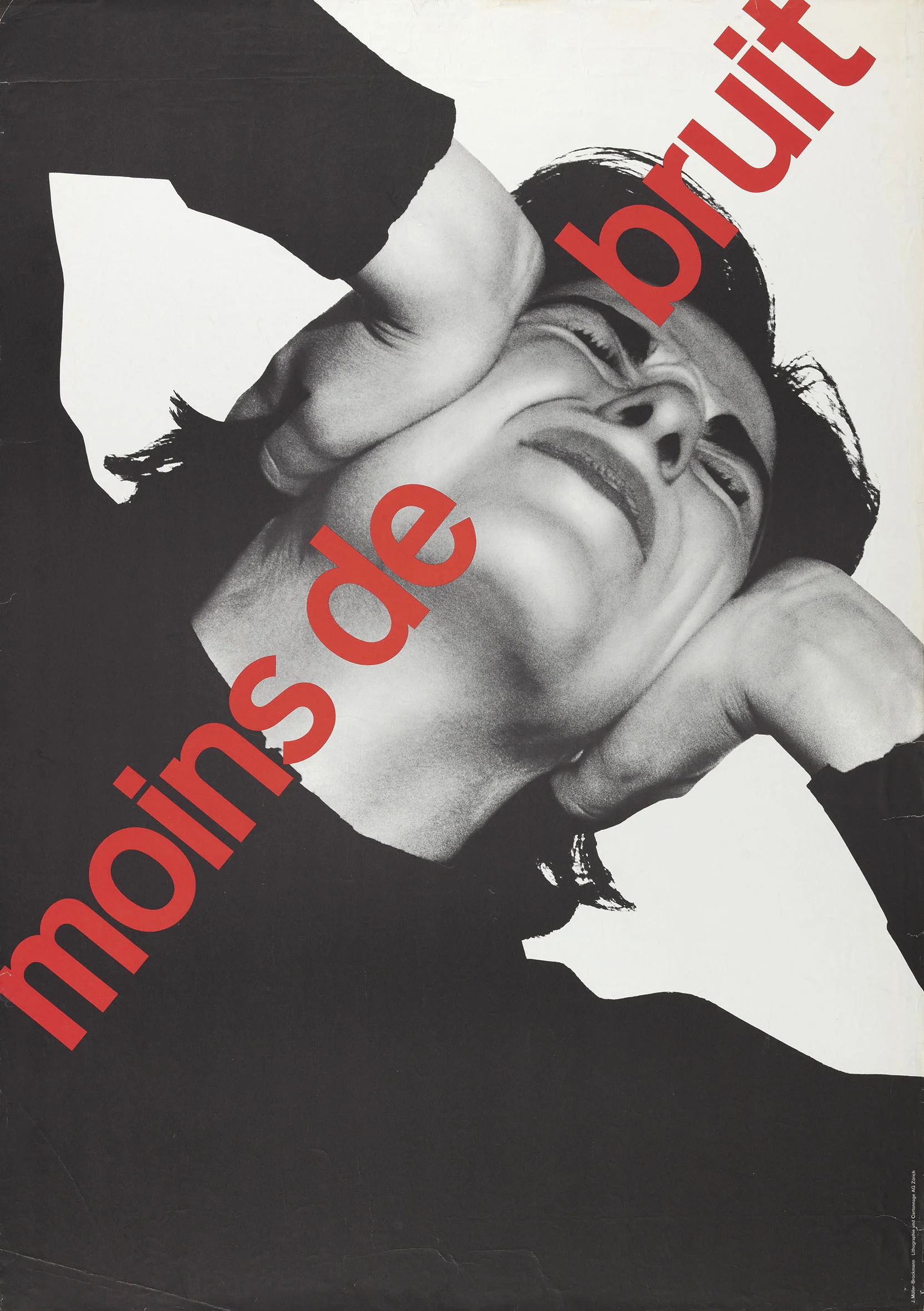 Josef Müller-Brockmann, Moins de bruit, 1960, Museum für Gestaltung Zürich, Plakatsammlung