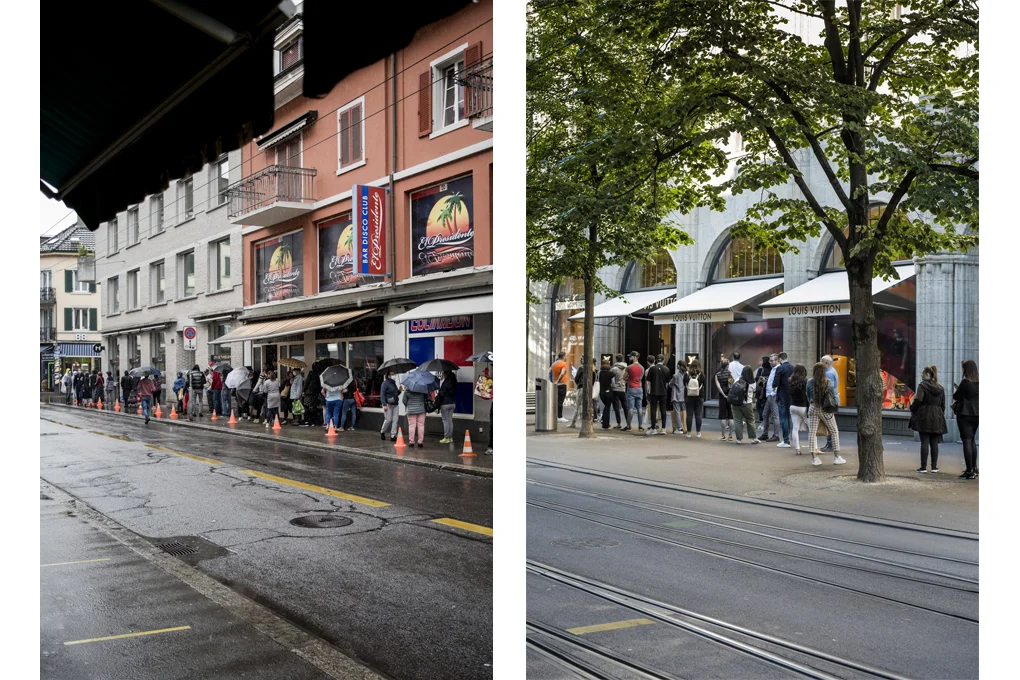 Langstrasse (links) Bahnhofstrasse