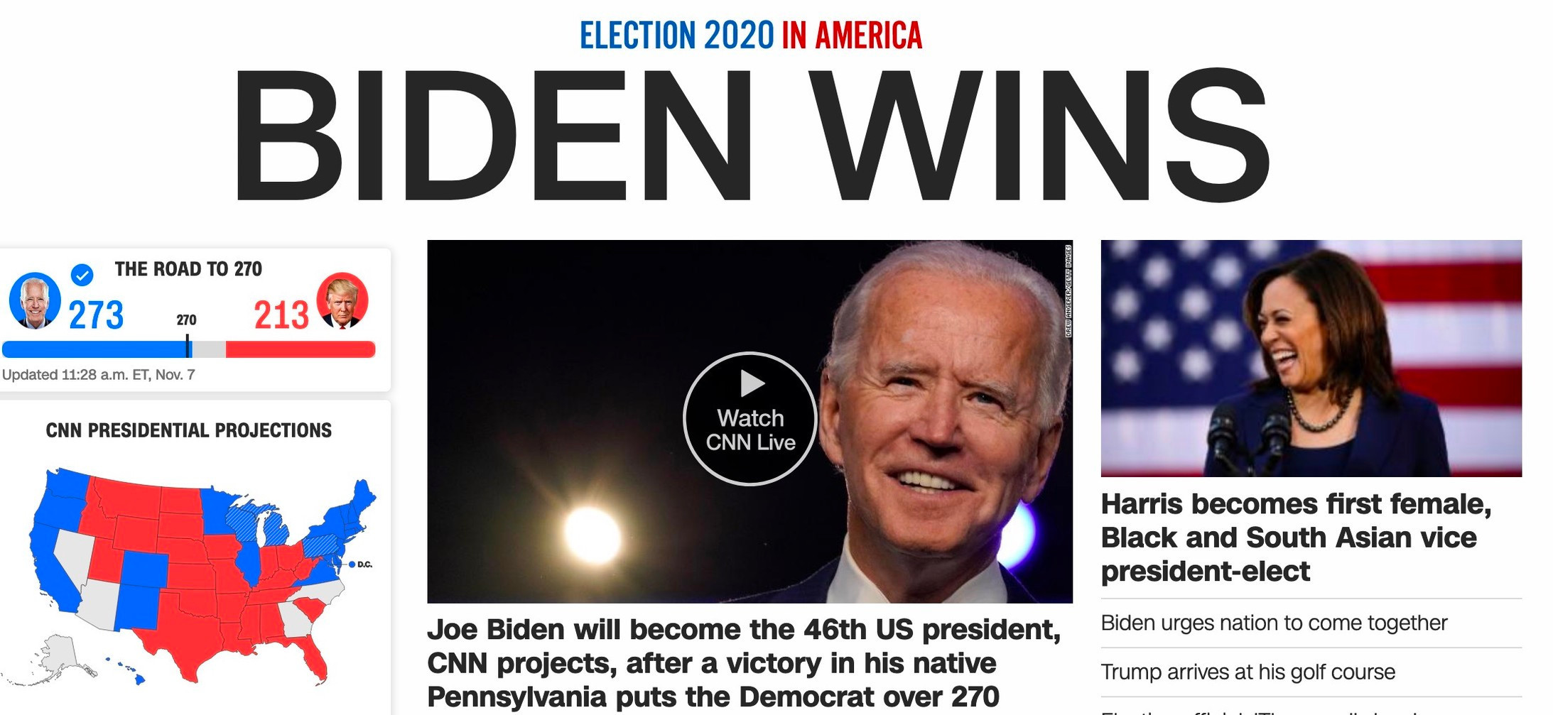 CNN Biden wins