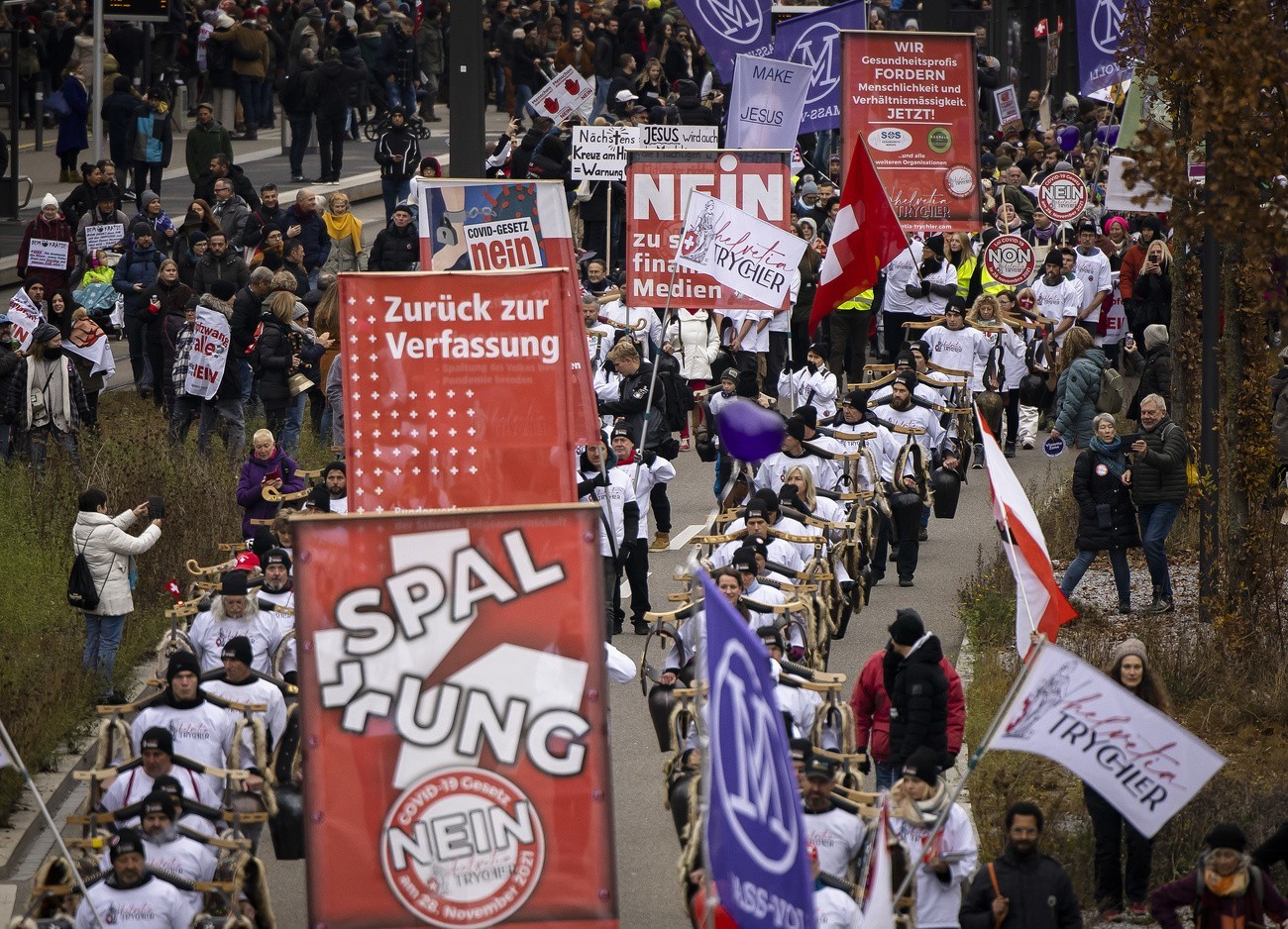 Demo gegen Corona-Massnahmen in Zürich