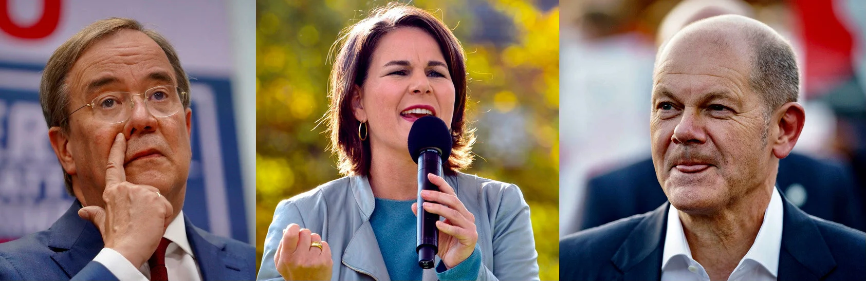 Laschet, Baerbock, Scholz