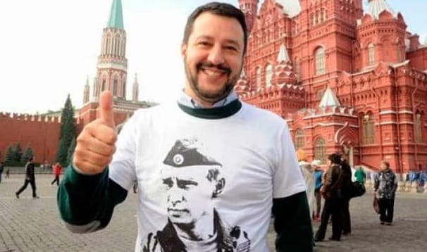 Salvini auf dem Roten Platz