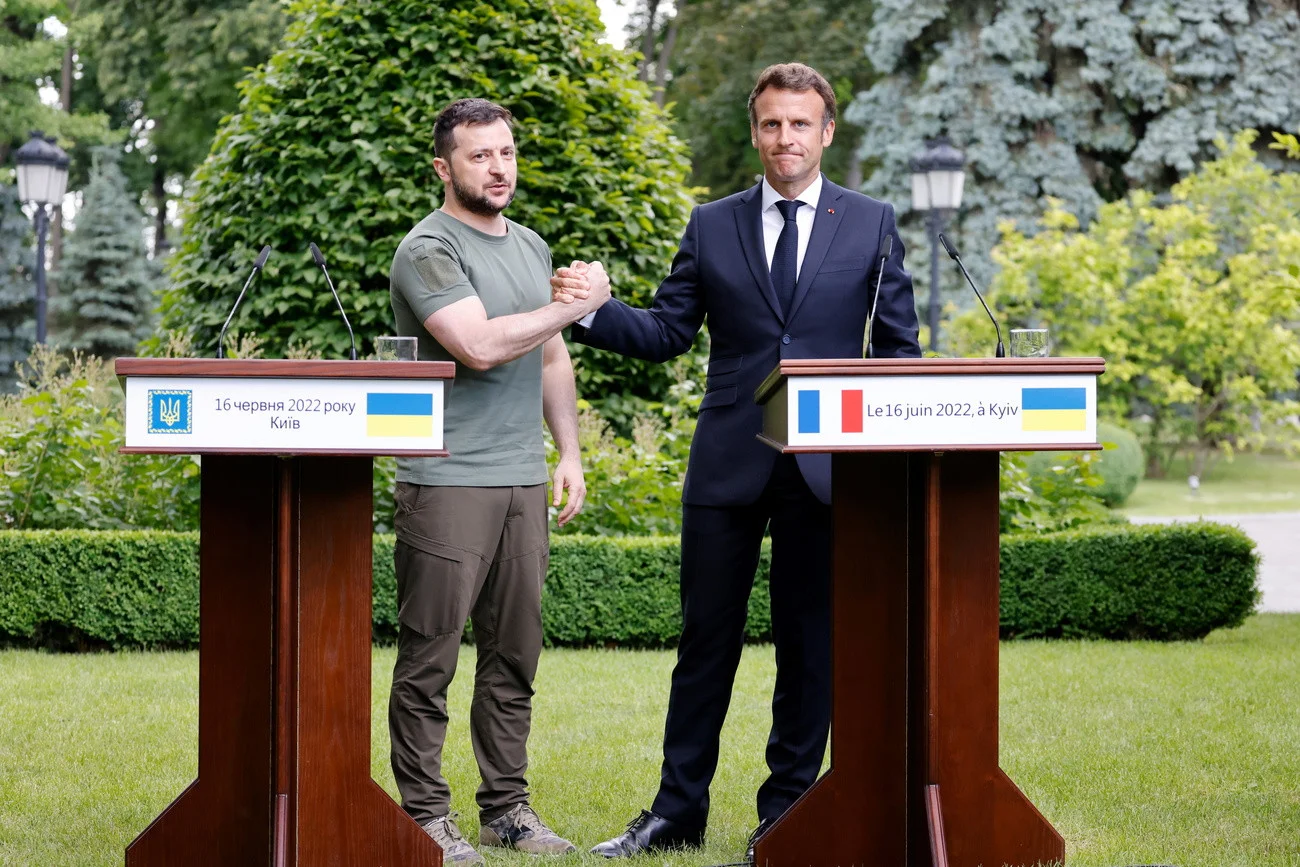 Selenskyj, Macron