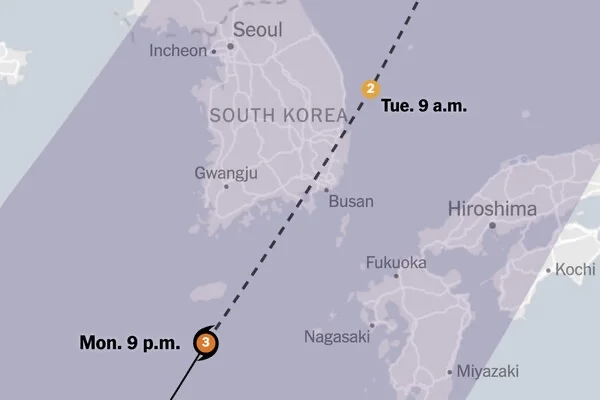 Map Tracking Taifun Hinnamnor