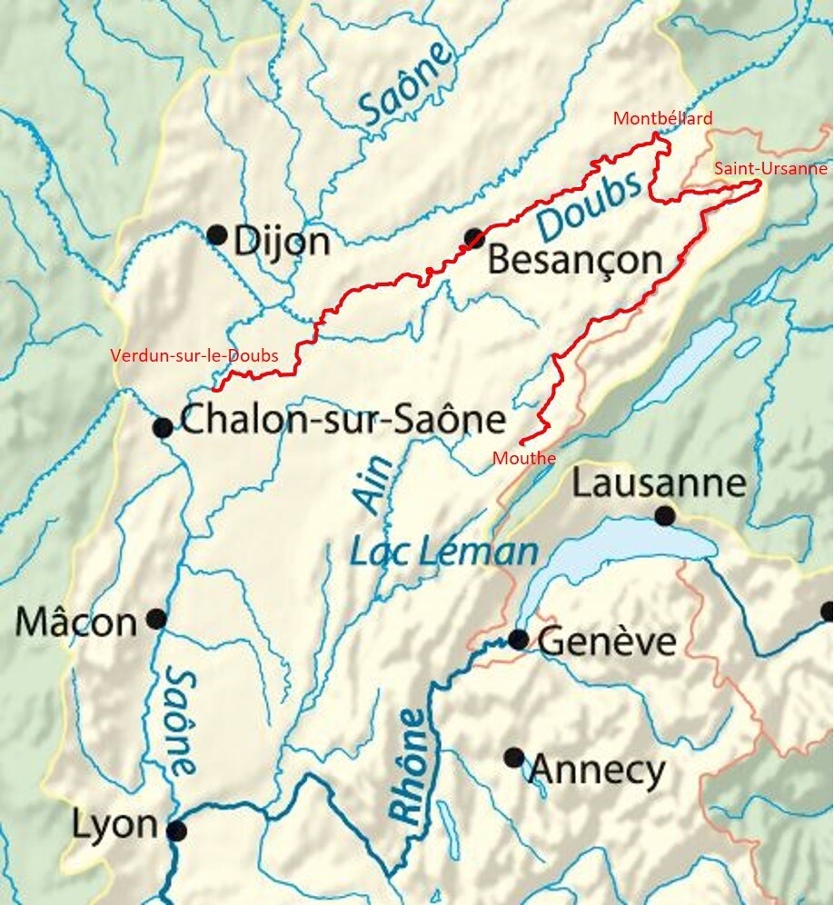 Karte Clos du Doubs