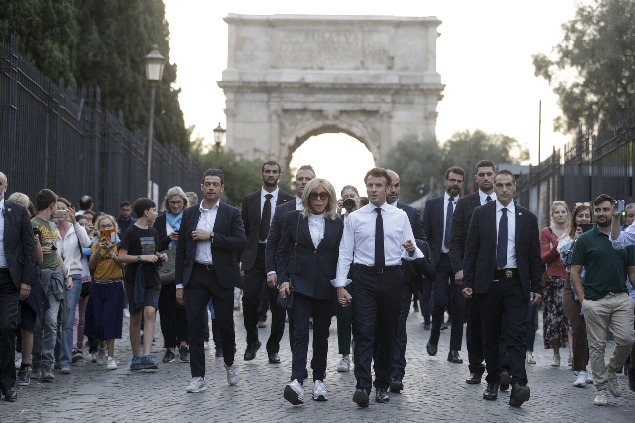 Macron in Italien