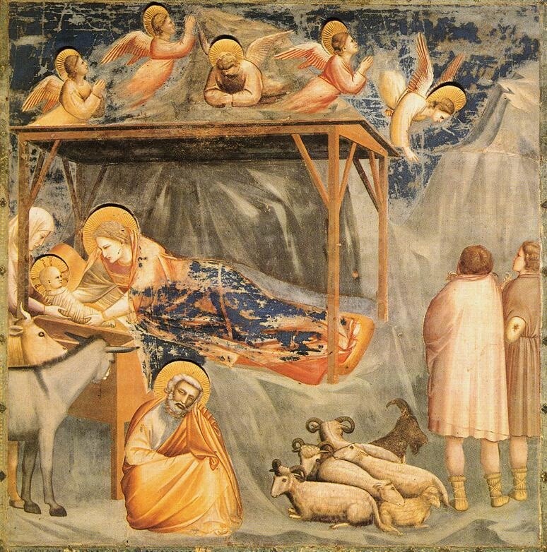 Giotto, Geburt Christi