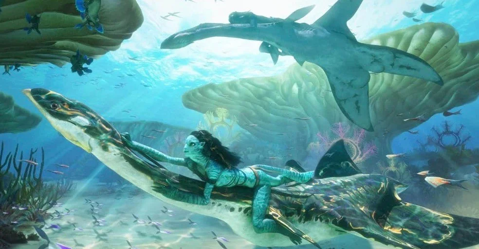 Na’vis reiten Wasserdrachen