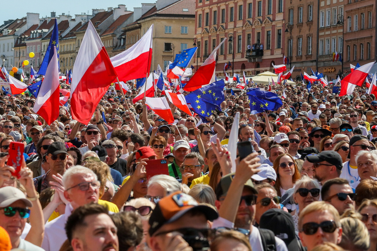 Warschau, Demonstration