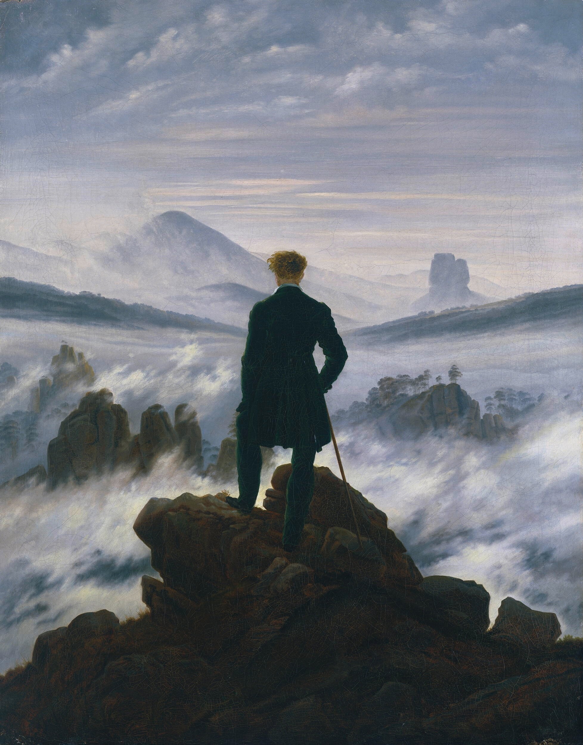 Caspar David Friedrich: Wanderer über dem Nebelmeer