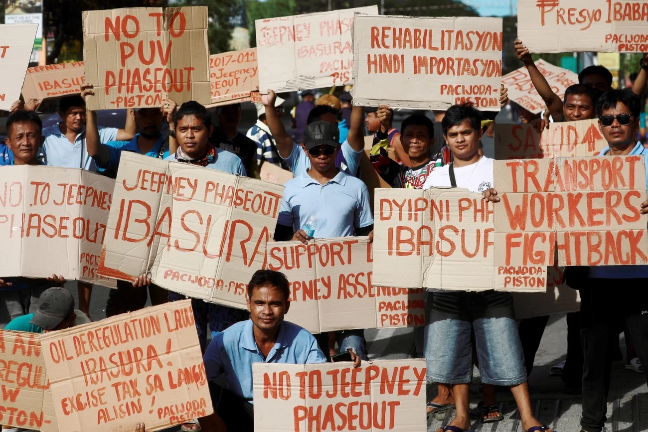 Jeepney-Protest Manila