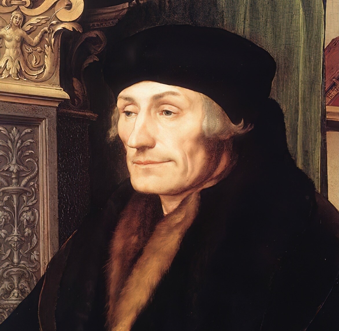Holbein d. J., Erasmus, Detail