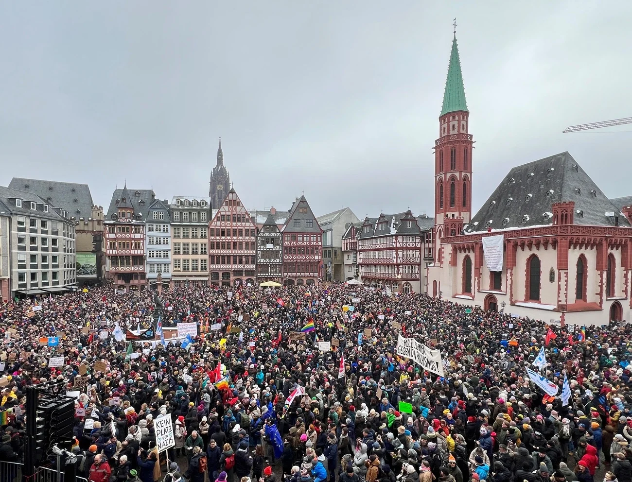 Frankfurt Demo gegen rechts