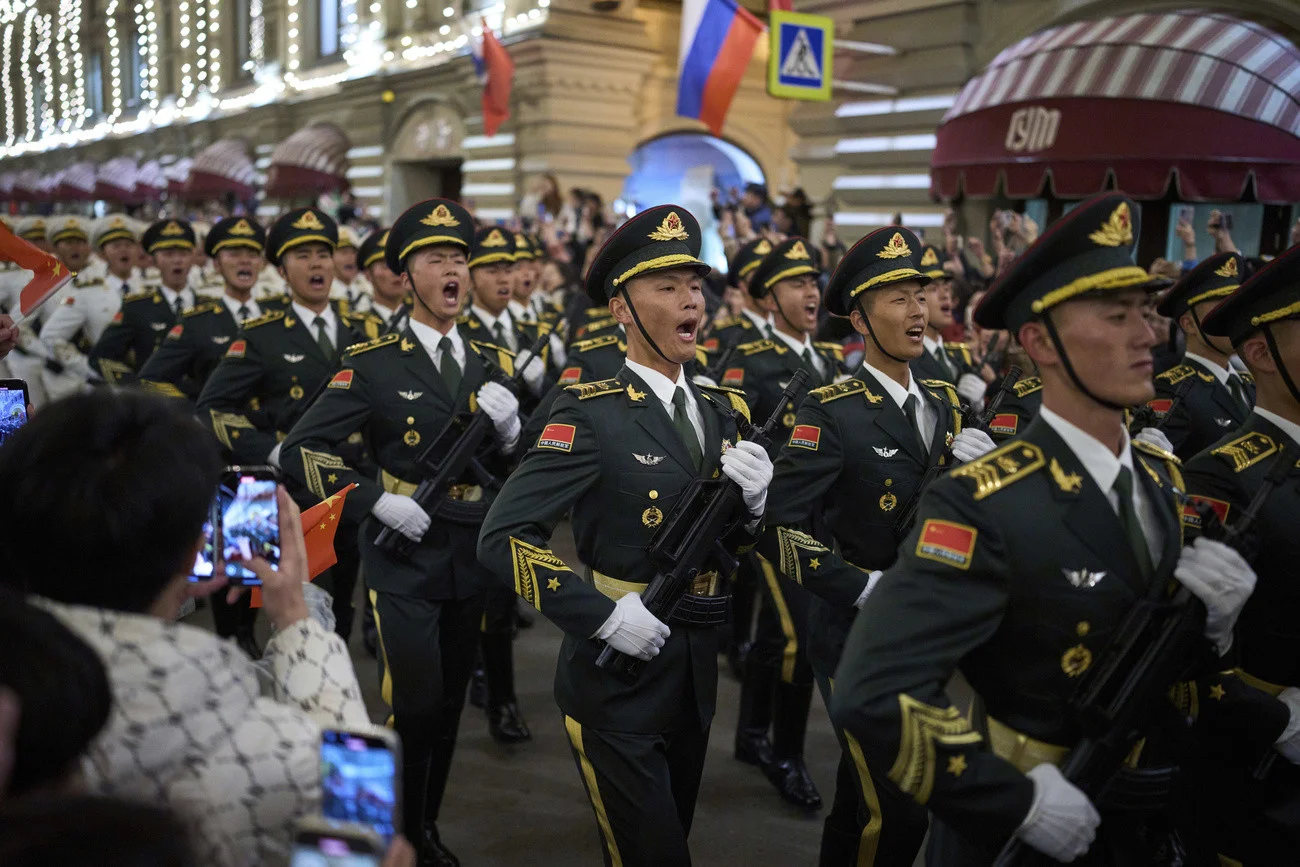 Chinesische Offiziere in Moskau 