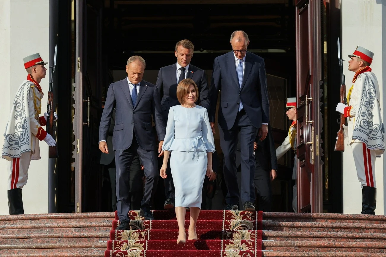 Maria Sandu, Tusk, Macron, Merz 