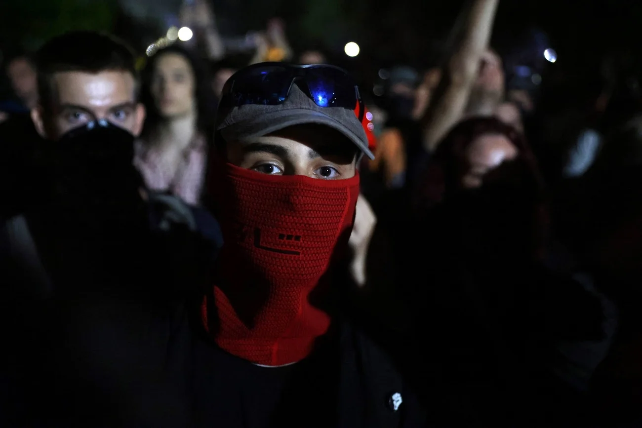 Demonstrant in Novi Sad
