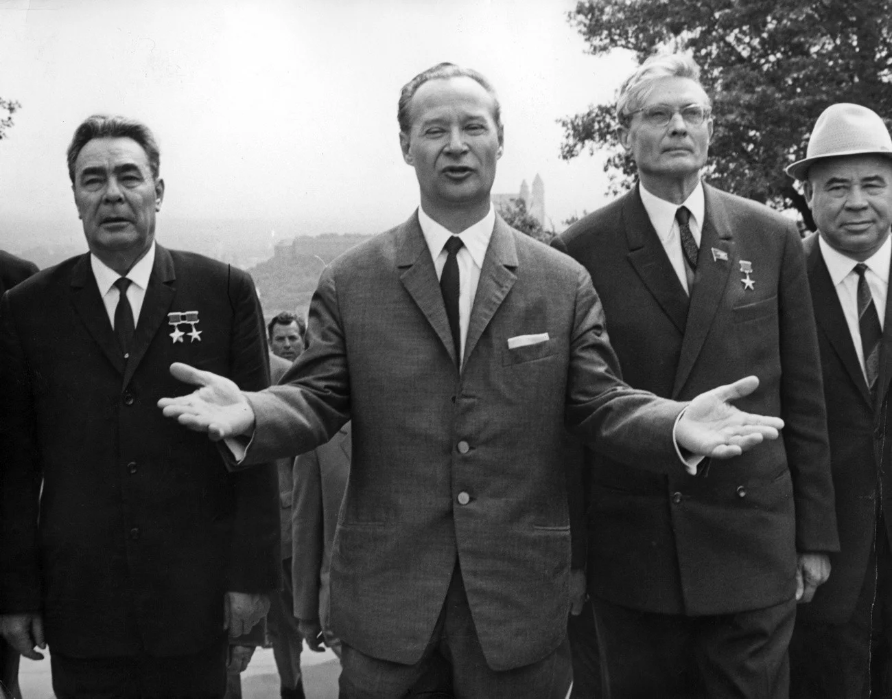 Breschnew, Dubček, Suslow